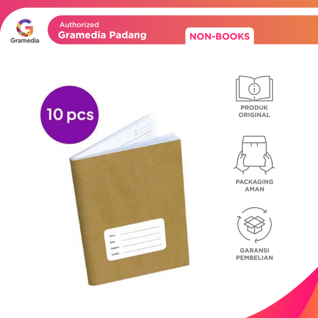 

Gramedia Padang - Buku Tulis Estudee K Kwarto 38 Sampul Coklat (10 Pcs isi 40 lembar)