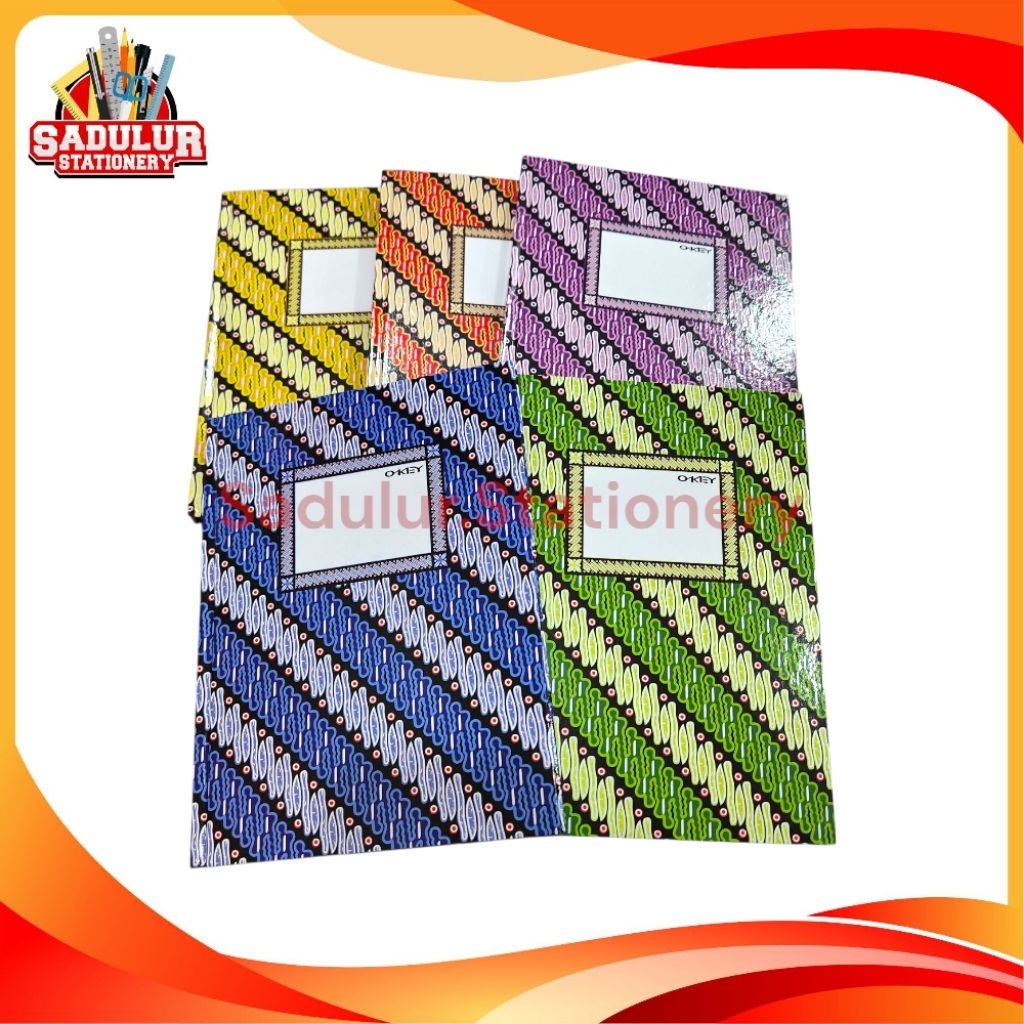 

1 PCS Buku HardCover Quarto Okey 100lembar Buku Tulis Batik Kwarto