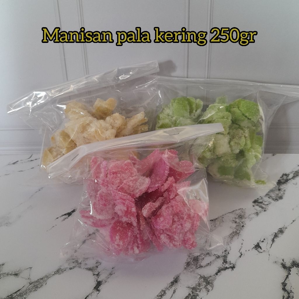 

Manisan Pala Kering 250 Gram Cemilan Sehat Tradisional Khas Bogor