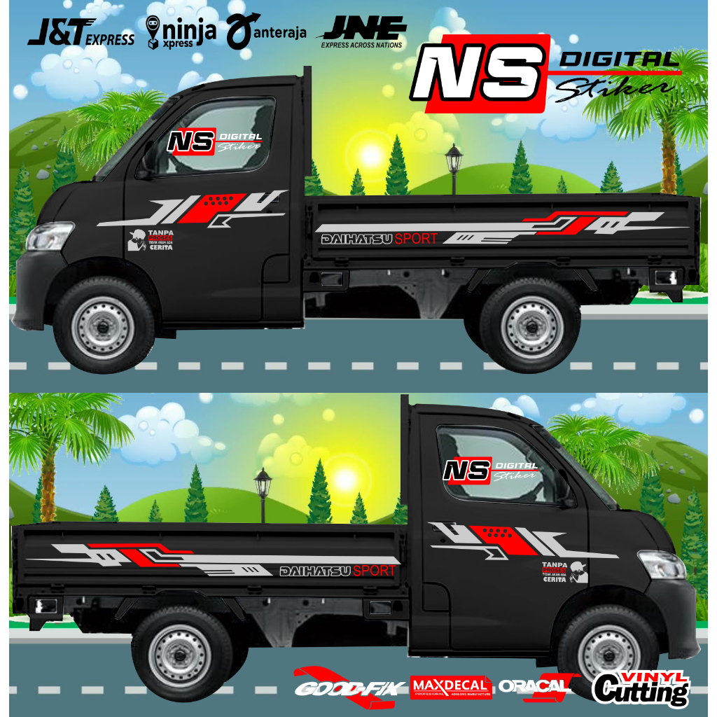 Cutting Stiker Mobil Pickup Gran Max Stiker Striping  Stiker Mobil Pickup Daihatsu Gran Max