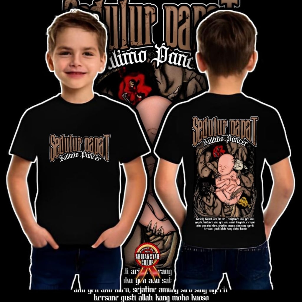 Kaos anak murah jawa sedulur papat kalimo pancer