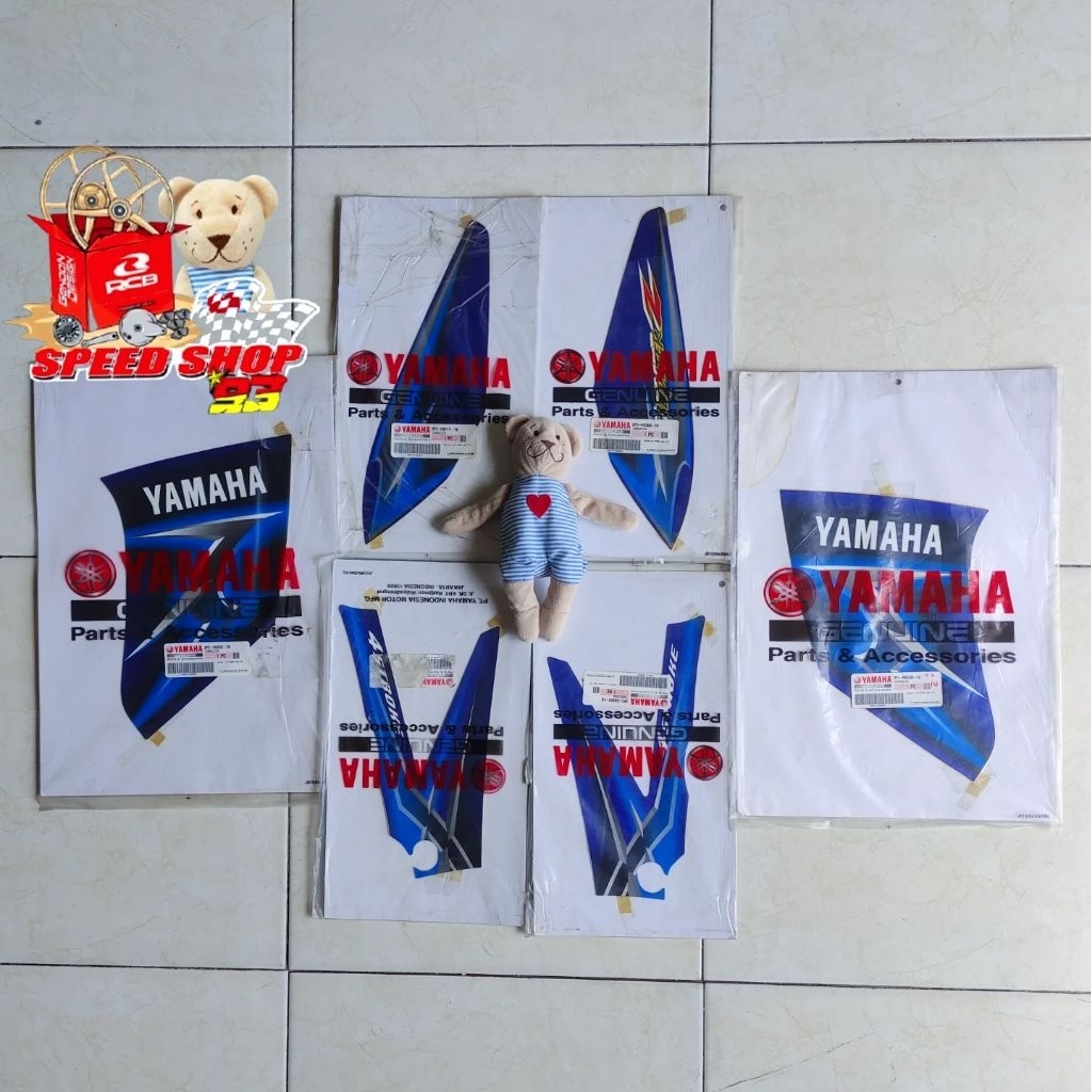 Striping Jupiter z Burhan 2006 biru silver Sayap luar dalam Original YGP