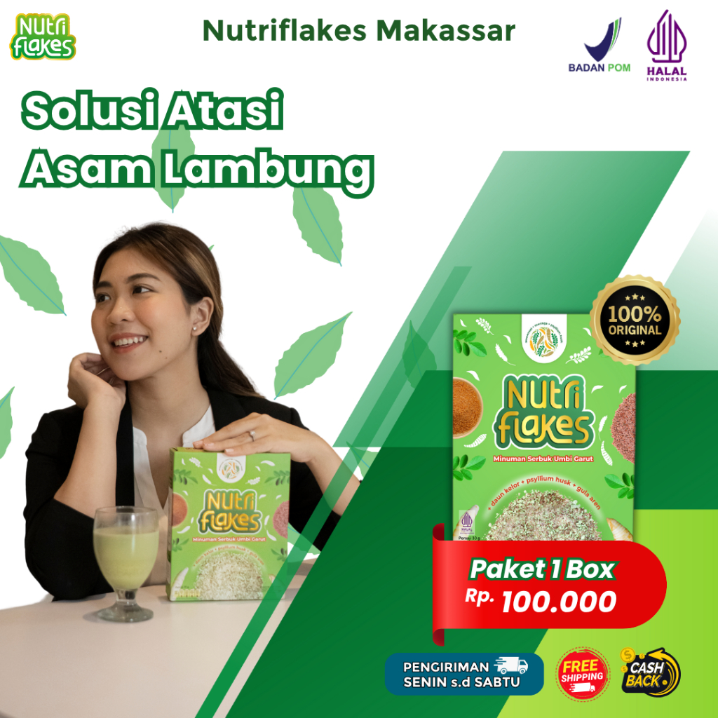 

Nutriflakes 1 Box Original Solusi Atasi Asam Lambung