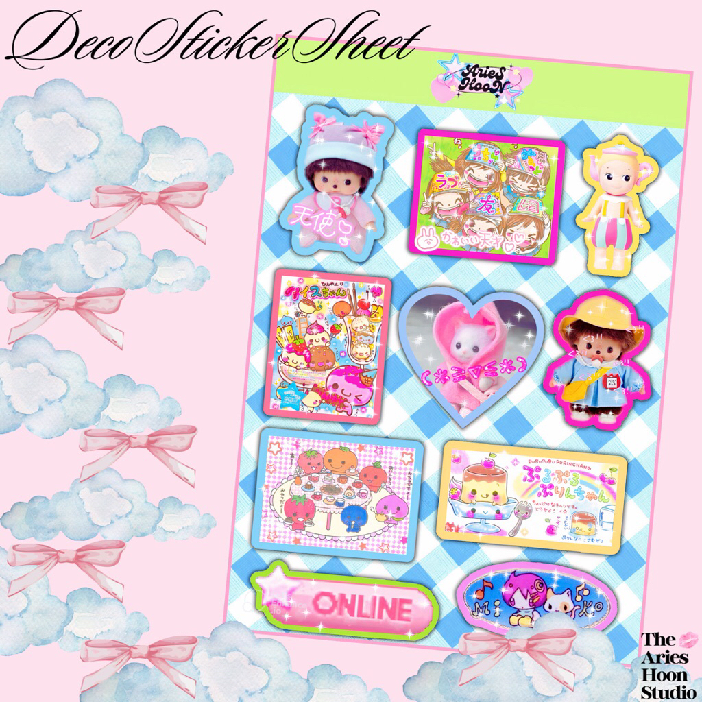 

•arieshoon• Pink&Blue core deco sticker