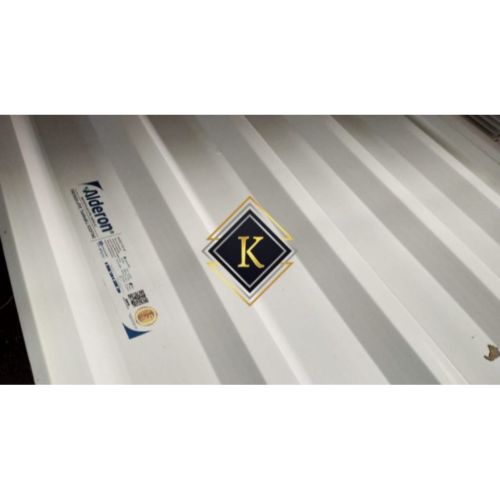 ATAP UPVC ALDERON 830 PANJANG 12 METER TWINWALL 10MM 10 MM DOUBLE LAYER 2 PUTIH BIRU ABU ABU