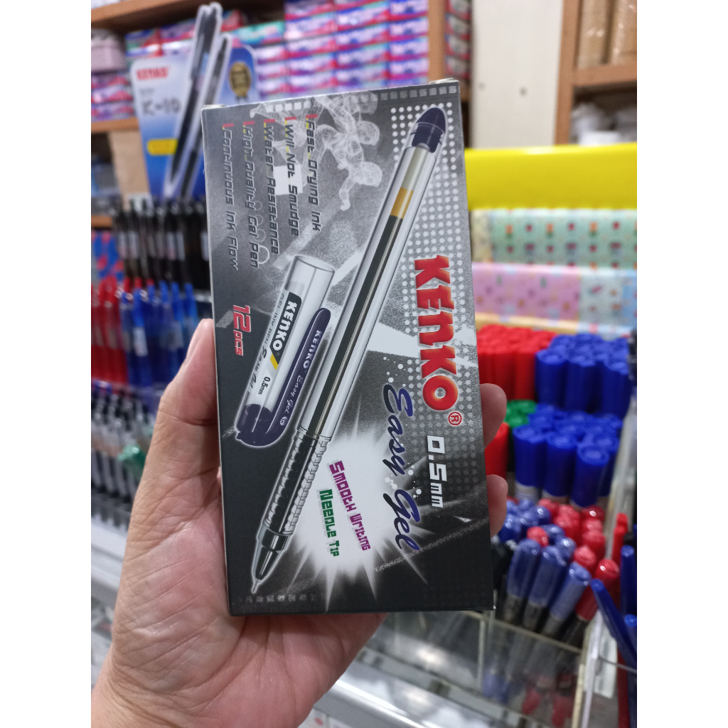 

PULPEN KENKO EASY GEL PEN 0,5 HITAM BIRU TERMURAH GROSIR 12PCS