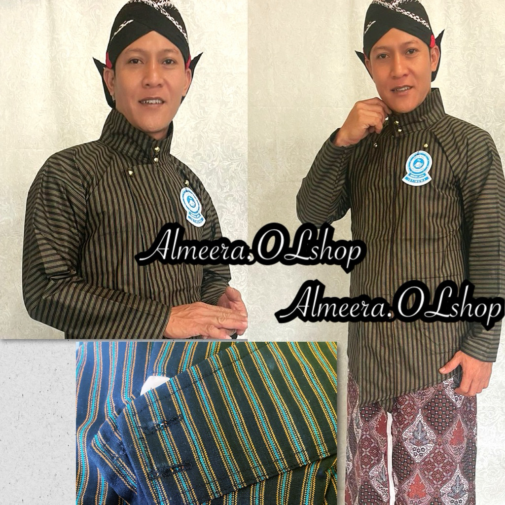 surjan lurik ALUSAN warna hitam hijau coklat sorjan lurik raja keong istimewa