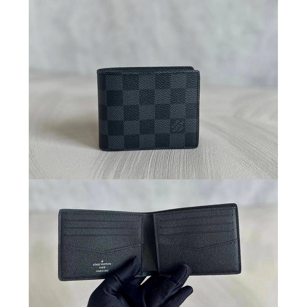 LV SLENDER BIFOLD WALLET DAMIER GRAPHITE