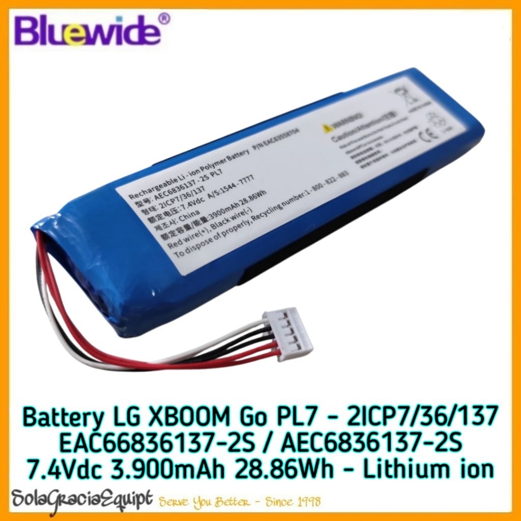 Banana Sport Batre / Baterai / Battery Lg Xboom Go Pl7 ~ 7.4V 3.900Mah 28.86Wh - Lithium Ion