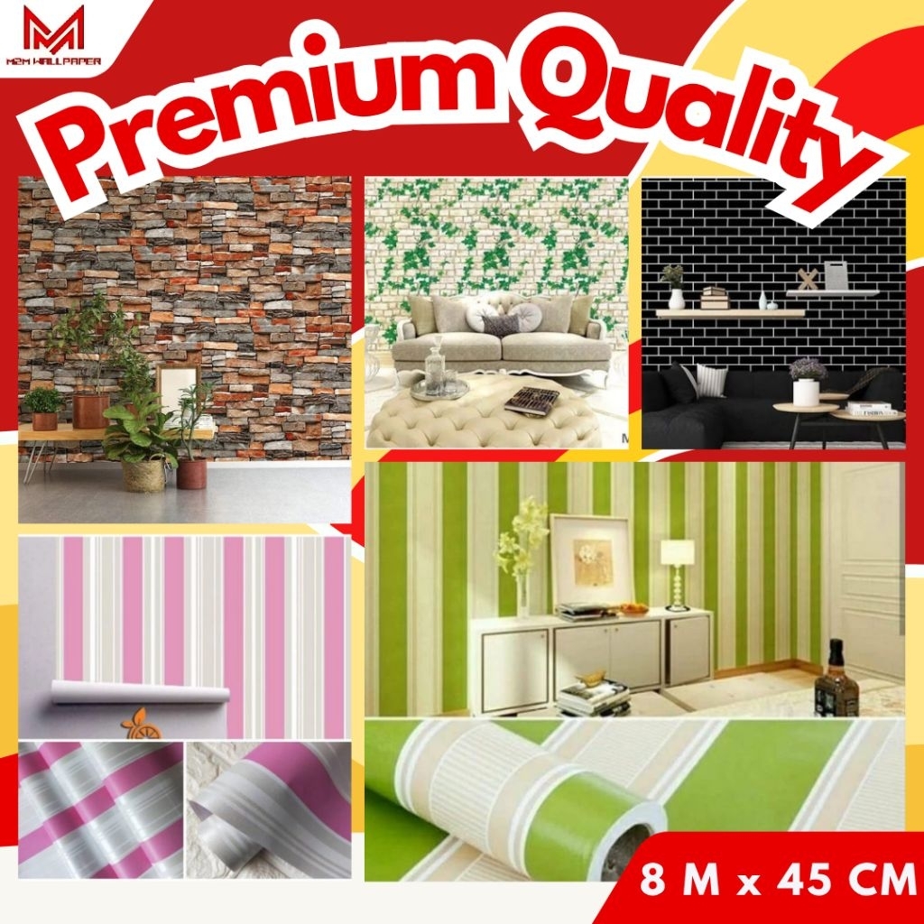 Wallpaper Dinding Kamar Motif Bata Wallpaper Dinding Kamar Tidur Wallpaper Dinding 8-10M Ruang Tamu 