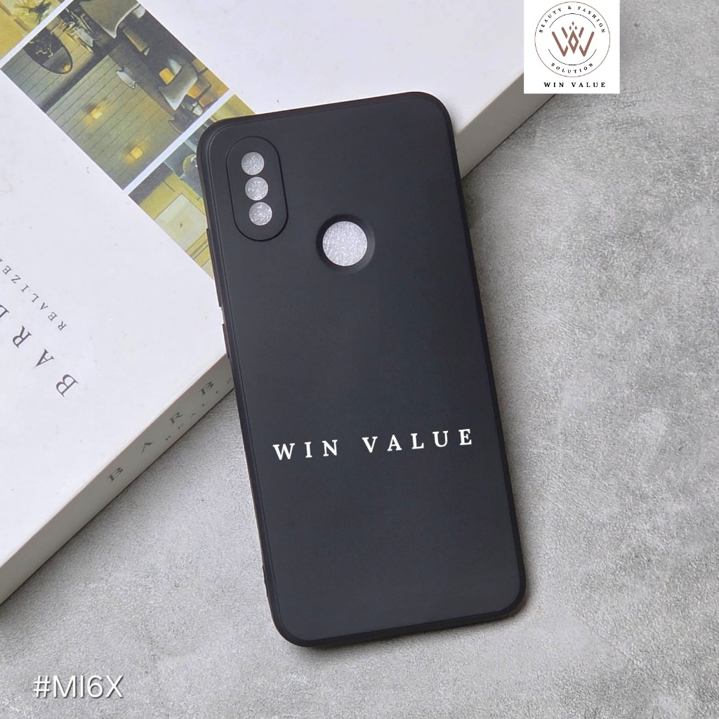 Xiaomi MI 6X   Macaron Square Edge / Case Liquid Square Black Xiaomi MI 6X