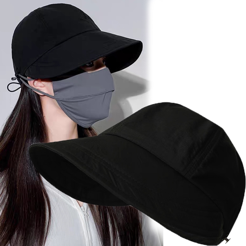 Topi Pantai Wanita / Topi Visor Wanita / Topi Pantai Korea / Topi Visor Lipat / Topi Pantai