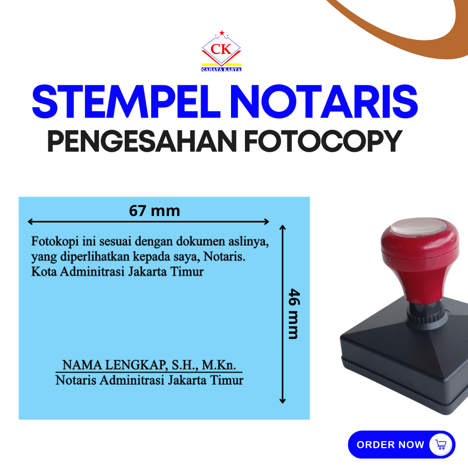 

CK Stempel Notaris Pengesahan Fotocopy