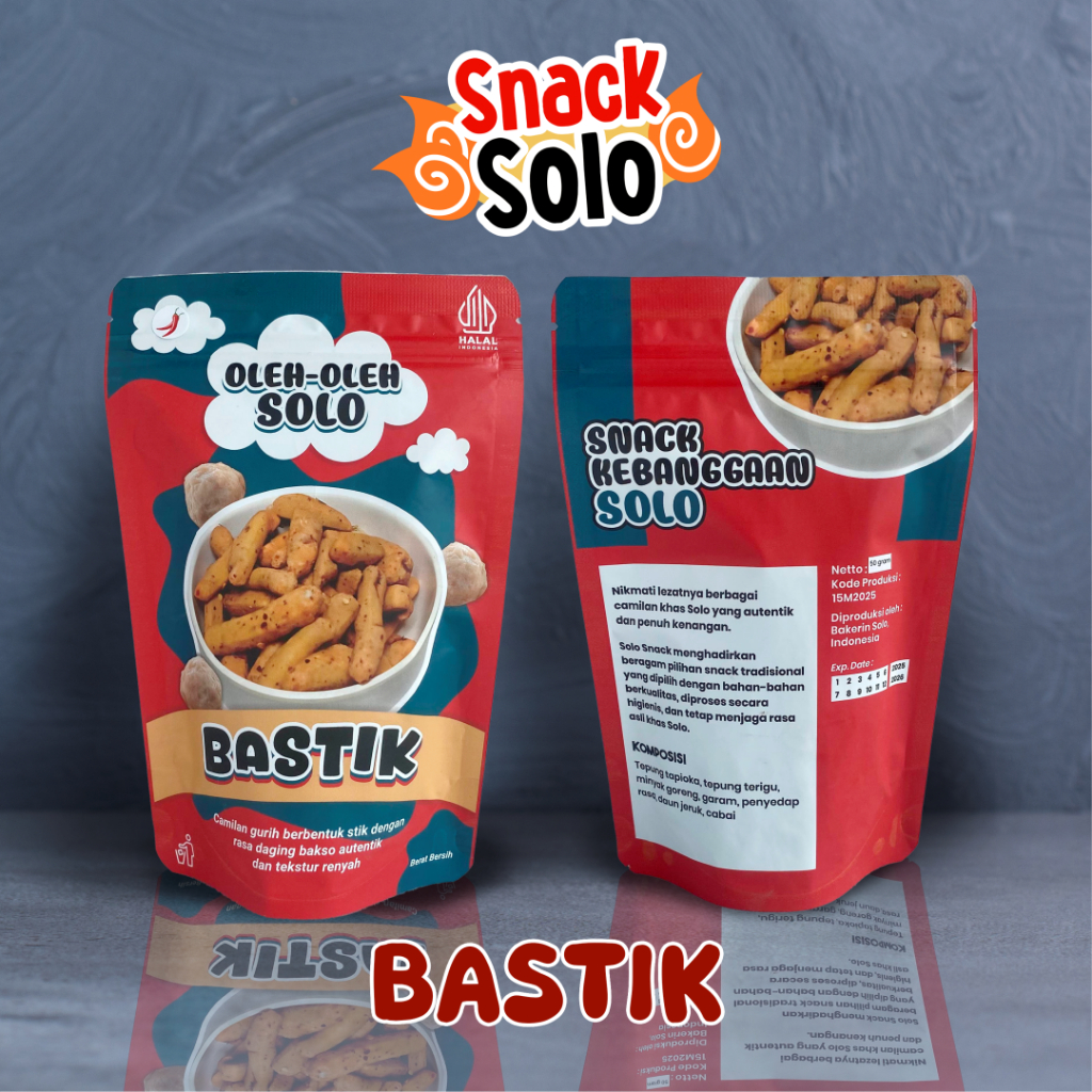

Bastik Basreng Snack Cemilan 50 gram | Bakso goreng snack | Oleh-oleh solo | Snack Solo
