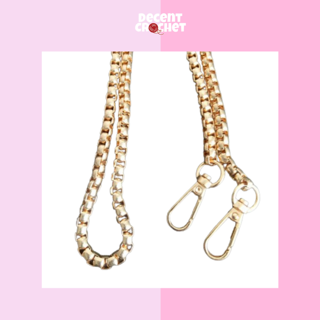Decent Crochet - Rantai Tas Gold Tebal Premium 120cm