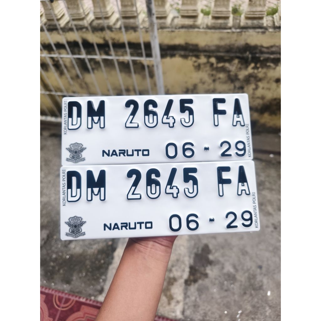 Plat Nomor Motor Baut Tanam