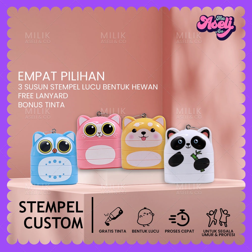 

Stempel custom nama logo untuk di kain dan kertas