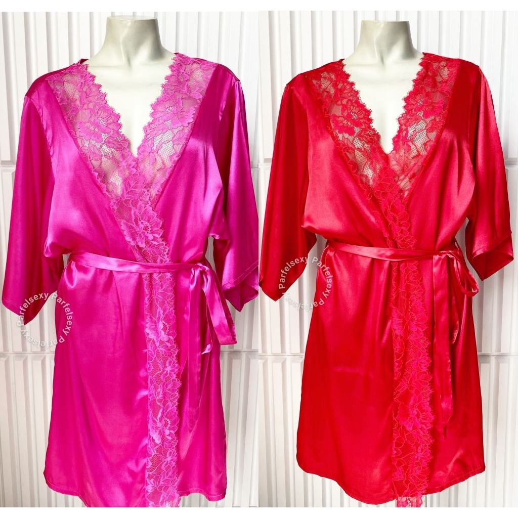 La Senza Satin & Lace Kimono Lingerie Wanita S-M L-XL 60262596