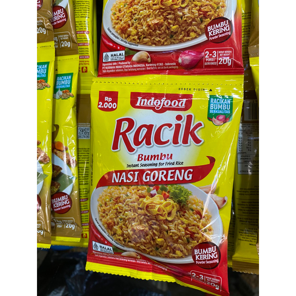 

GROSIR Indofood Racik Nasi Goreng | 1 Renceng isi 10 | Bumbu Nasi Goreng