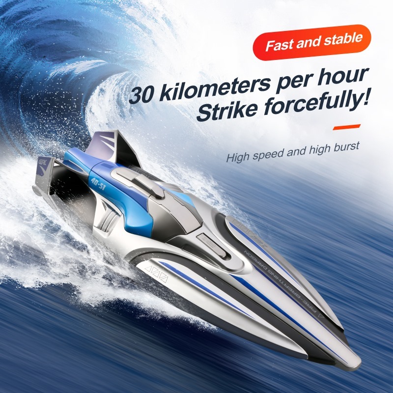 Rc Speed Boat 2.4 Ghz 30 Km/H Mainan Kapal Remote Control Super Power Full