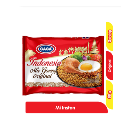 

Gaga Mi Goreng Instan Indonesia Original 88 g