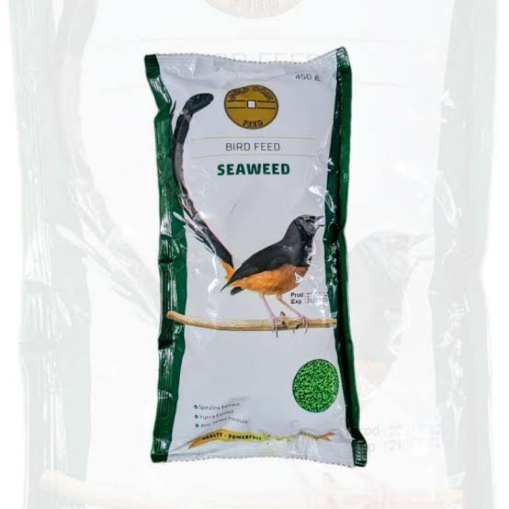 PAKAN MURAI BATU, GOLD COIN SEAWEED (HIJAU), KEMASAN 450G