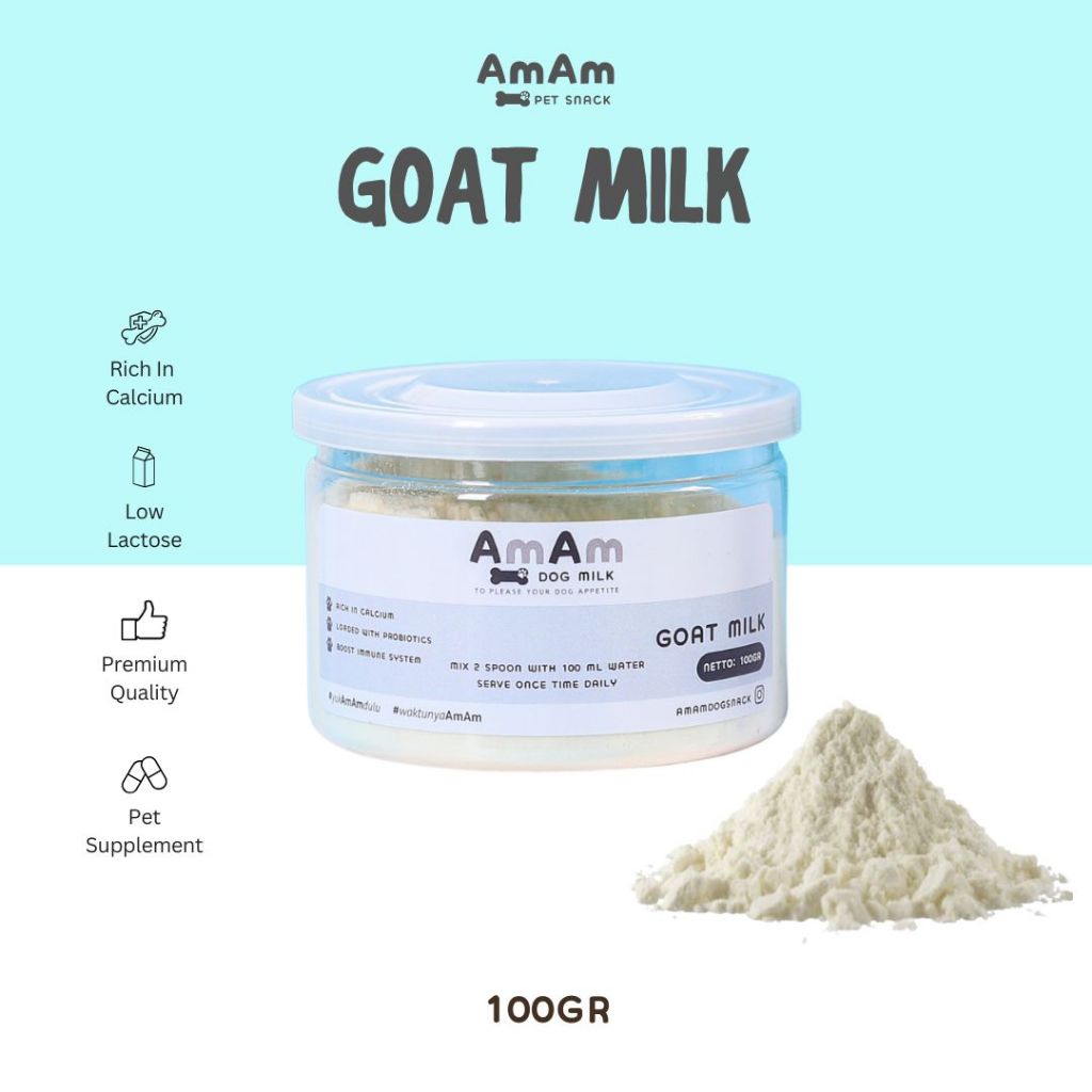 AMAM GOAT MILK POWDER SUSU KAMBING ANAK ANJING PUPPY DEWASA SUSU ANJING SUSU KAMBING BUBUK