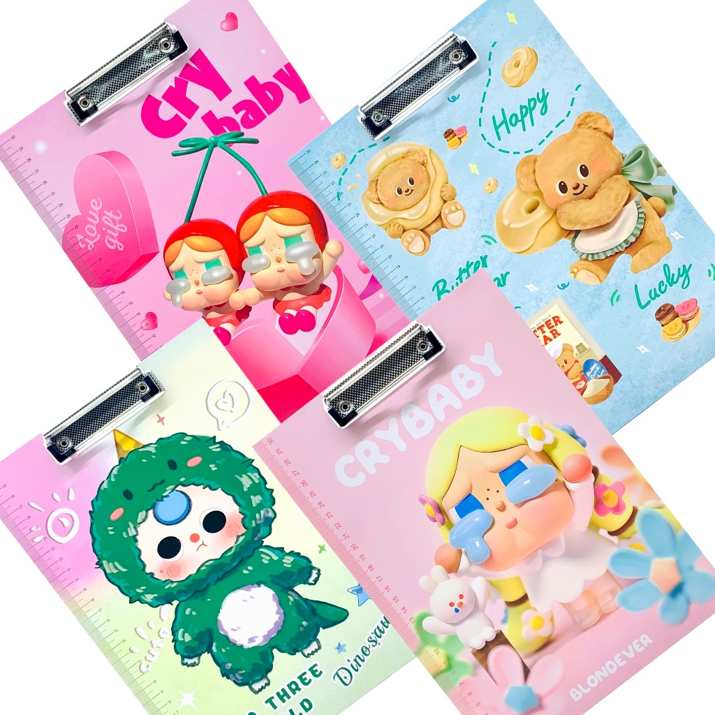 

(A4) CLIPBOARD BUTTER BEAR CRY BABY BABY THREE / PAPAN JALAN ALAS UJIAN KARAKTER