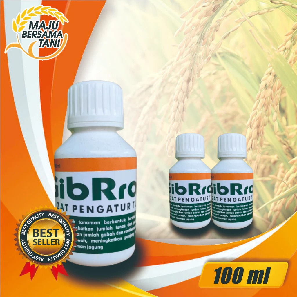 Pupuk ZPT GIBRO 20-SL 100 ML/ Bahan Aktif Asam Gibberellat 20% /Zat Pengatur Tumbuh Tanaman / Pupuk 
