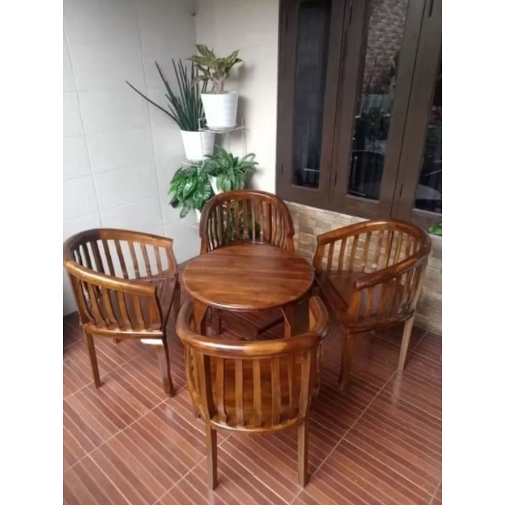 Kursi Teras Betawi Minimalis Kayu Jati Kursi Teras Kayu Jati