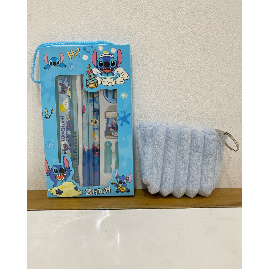 

Paket Alat Tulis Anak Stitch + Dompet Koin Bulu NEW