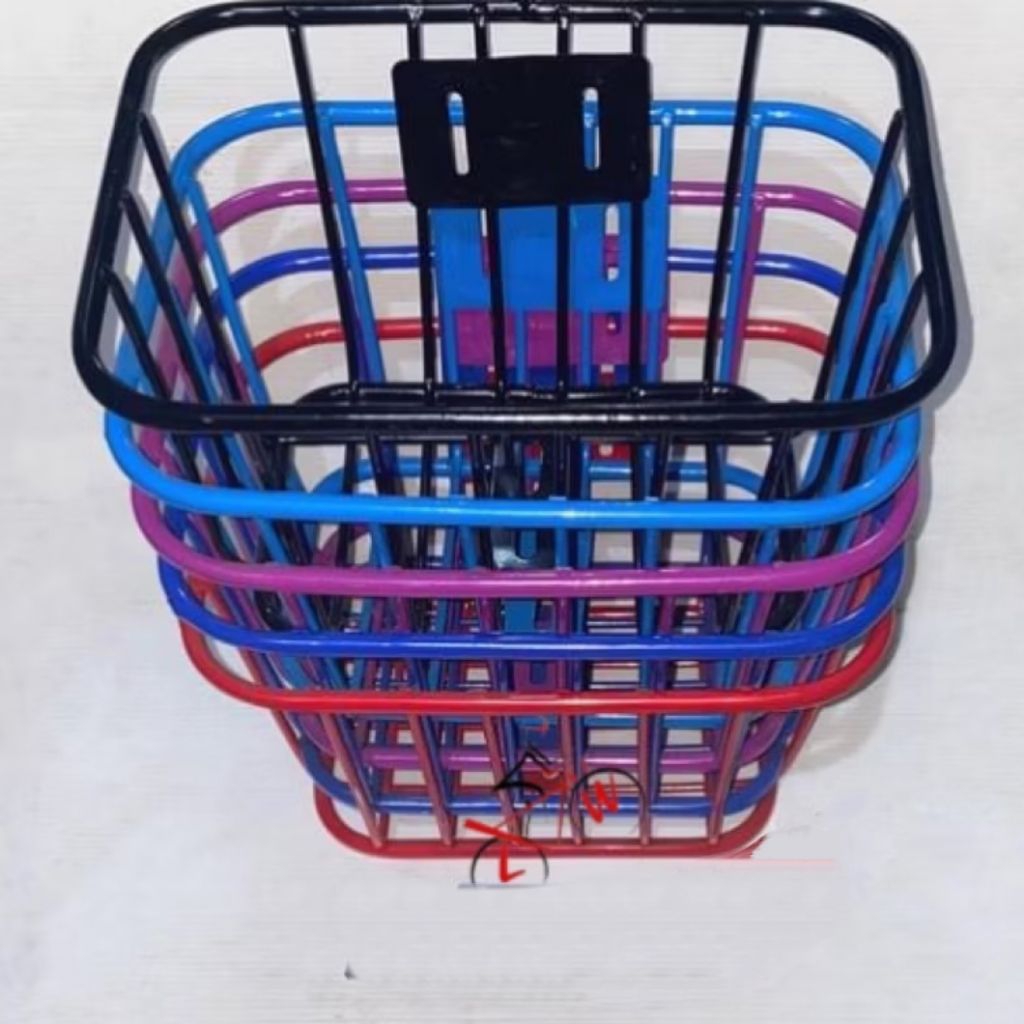 KERANJANG SEPEDA BESI 12 16 18 20 KERANJANG BESI WARNA SEPEDA ANAK MINION LIPAT BASKET