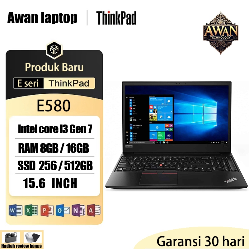 Laptop Lenovo ThinkPad E570 / E580  |  RAM 8GB / 16GB | Layar 15 Inch Second Bagus Murah Beragaransi
