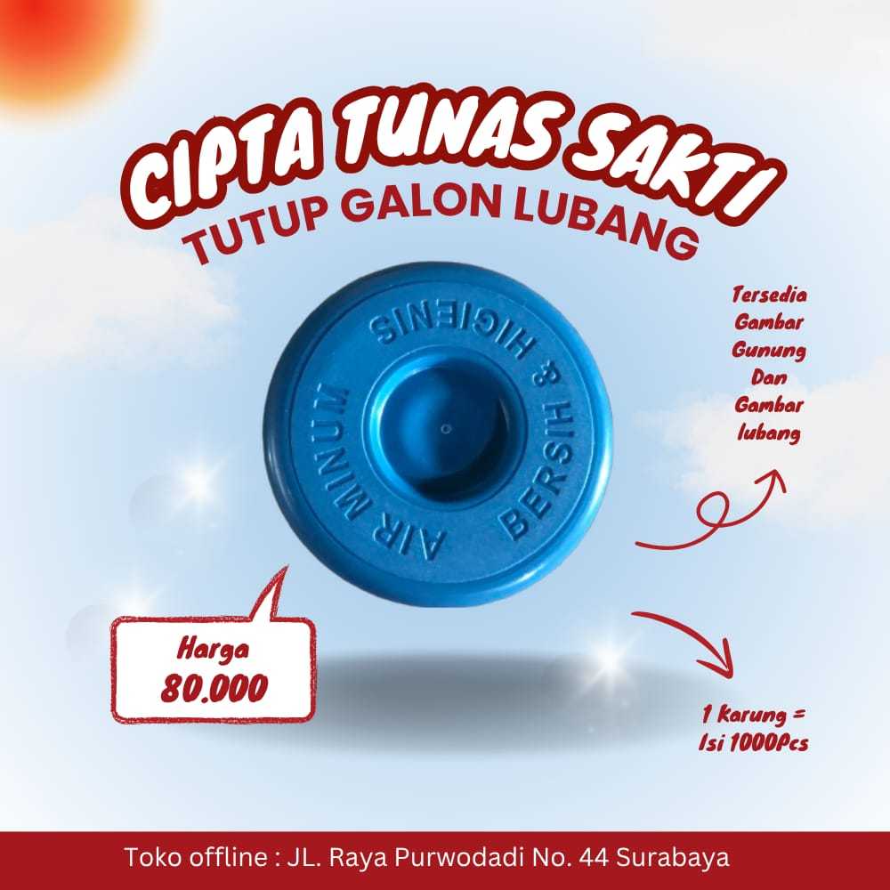 TUTUP GALON ISI ULANG 1000 Pcs LUBANG DAN GUNUNG 19 LITER