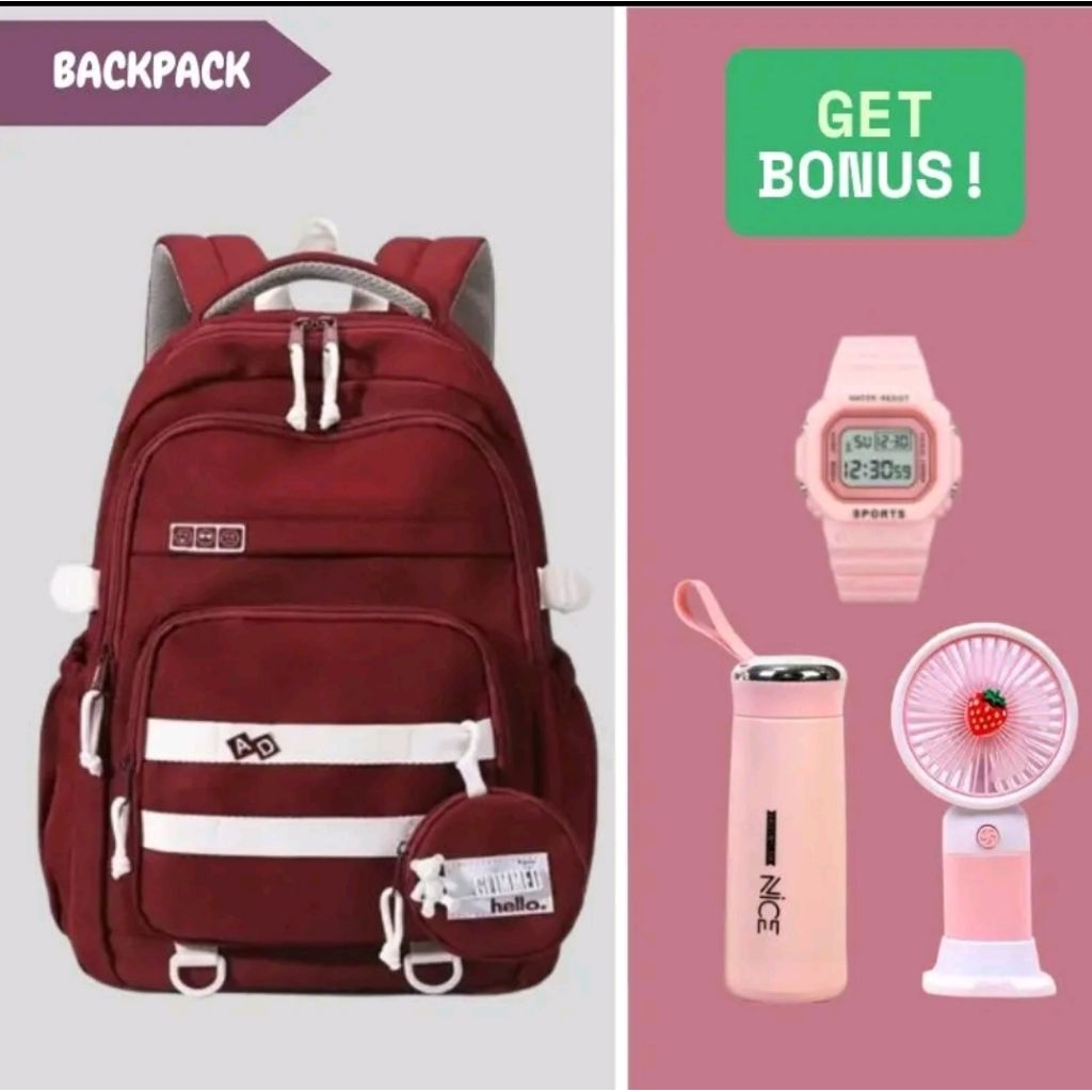 COD TAS ANAK PEREMPUAN POLOS TAS SEKOLAH ANAK PEREMPUAN SD SMP PAKET HEMAT TERLARIS