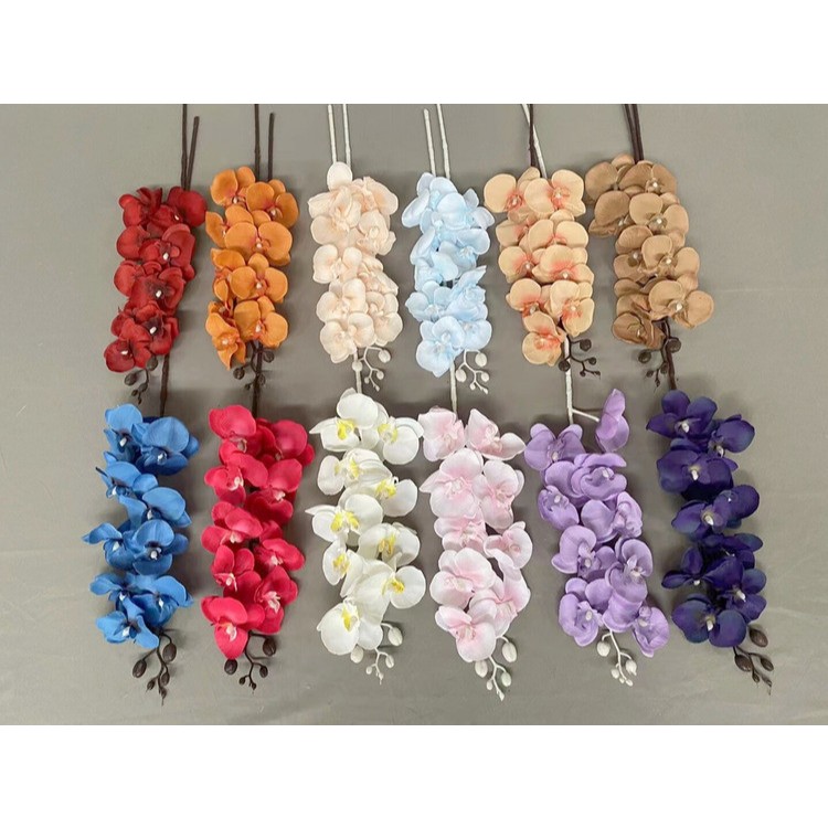 Bunga Orkid Bohong 9 Kuntum | Grosir Bunga Sintetis Berkualitas