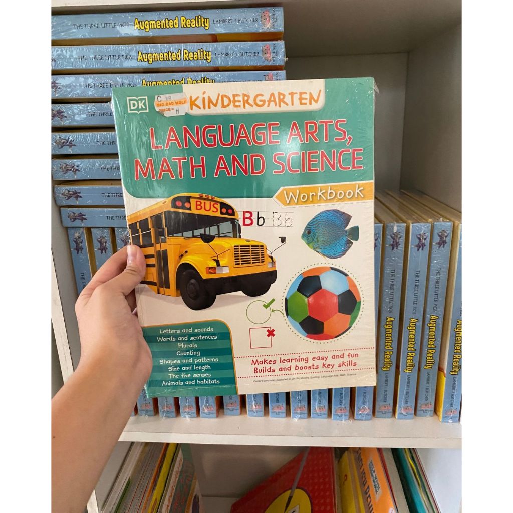 Book Kindergarten Languange Arts, Math and Science Workbook