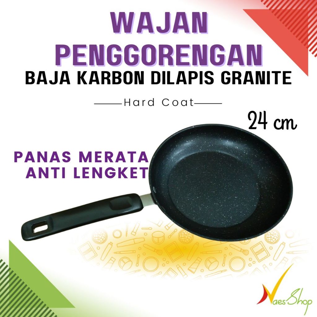 Wajan penggorengan anti lengket granit 24 cm