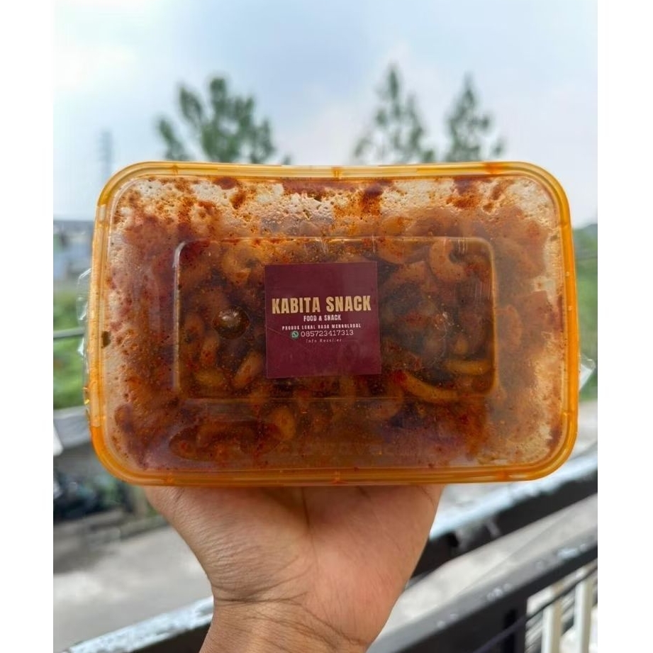 

Makaroni Bantet Cikruh Pedas Gurih Daun Jeruk 200gram