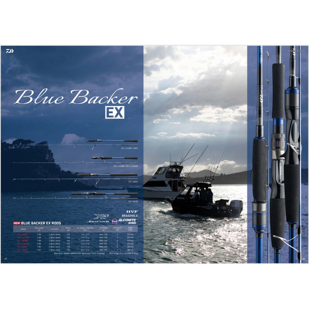 Daiwa Blue Backer EX Type J & LJ 2024 Jigging Light Jigging Rod Joran Pancing