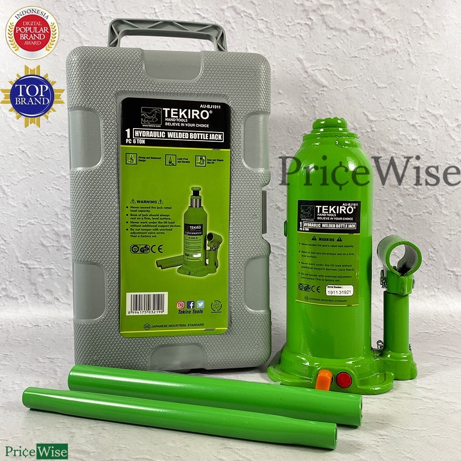 Dongkrak Botol 6 ton  Hydraulic Bottle Tekiro  Dongkrak Mobil KODE O5J4