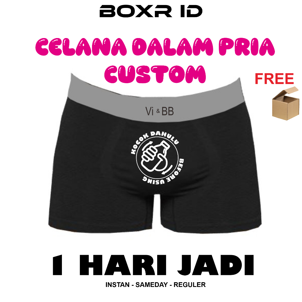 Celana Dalam Pria Custom Boxer Custom Foto Kocok Dulu