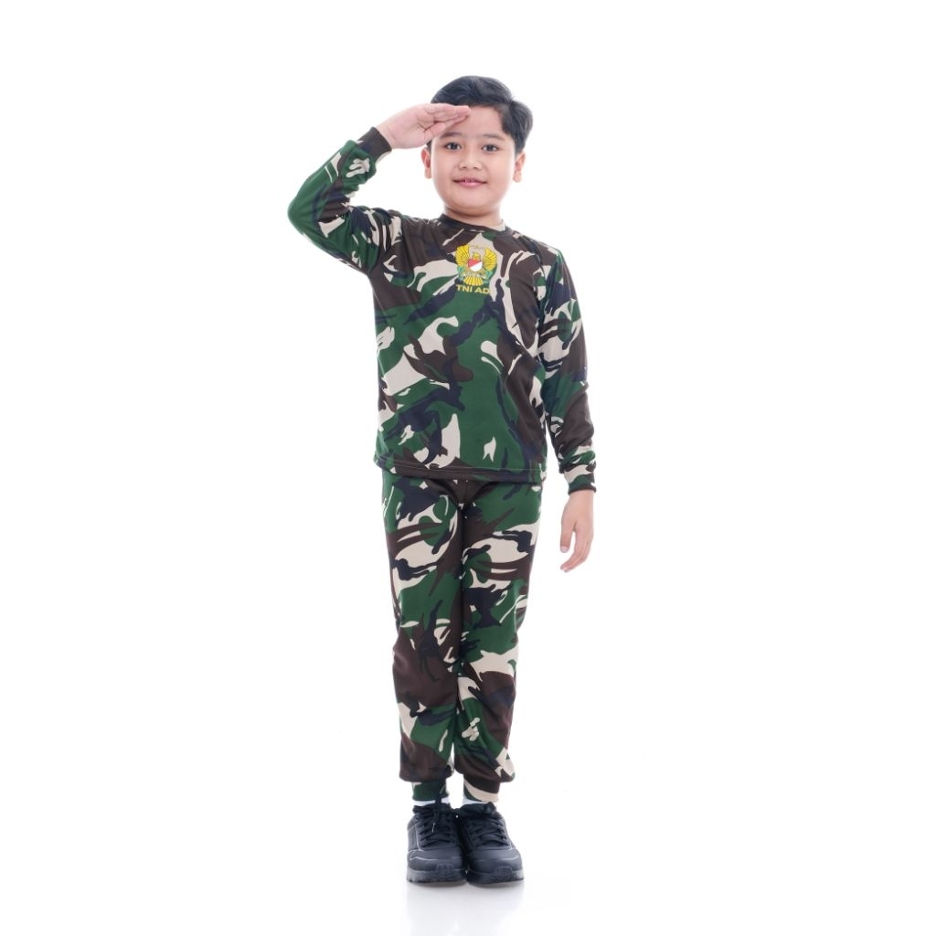 Setelan Baju Anak Laki Laki Loreng Malvinas Loreng Tentara
