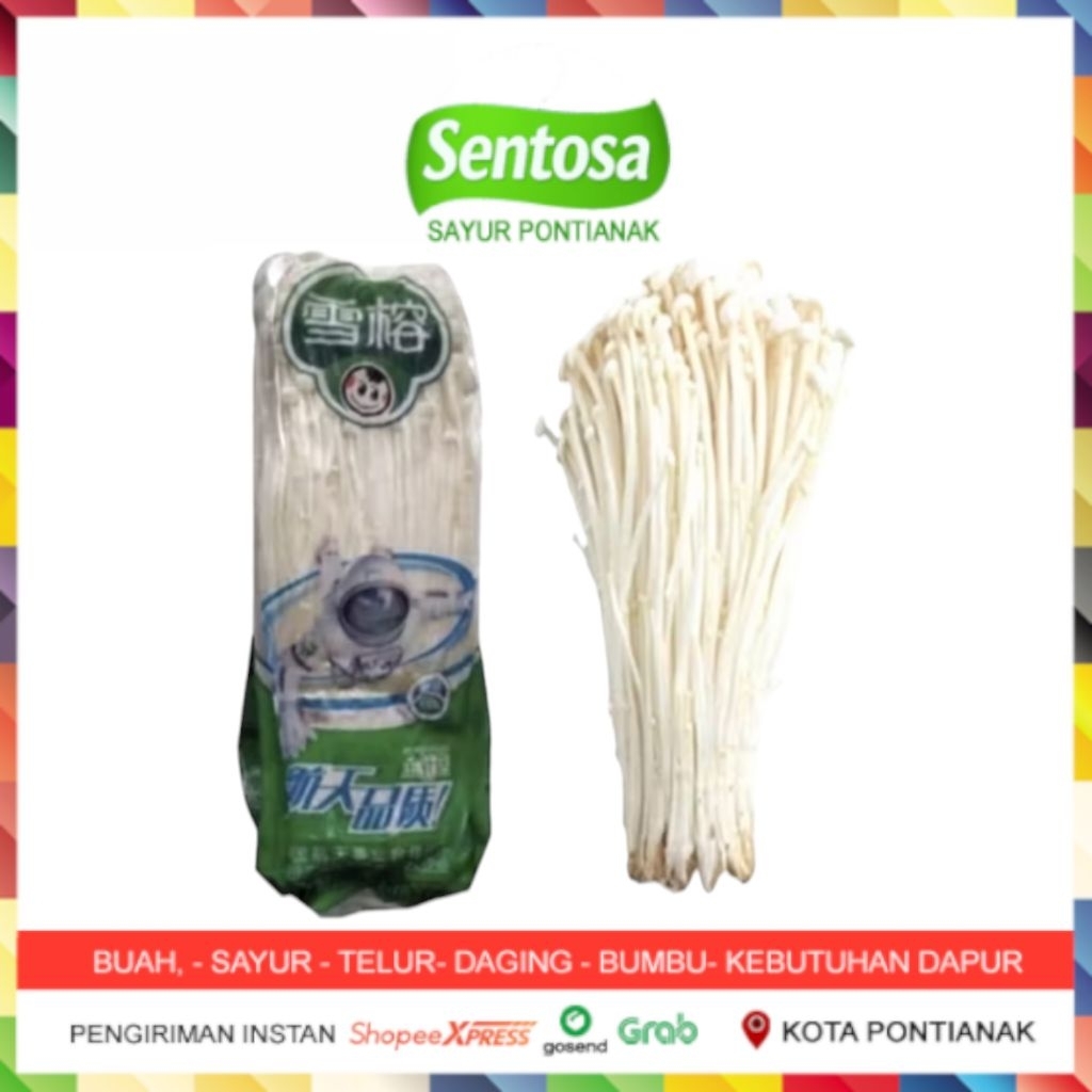 

Jamur Enoki 1 Bungkus Sentosa Sayur Pontianak