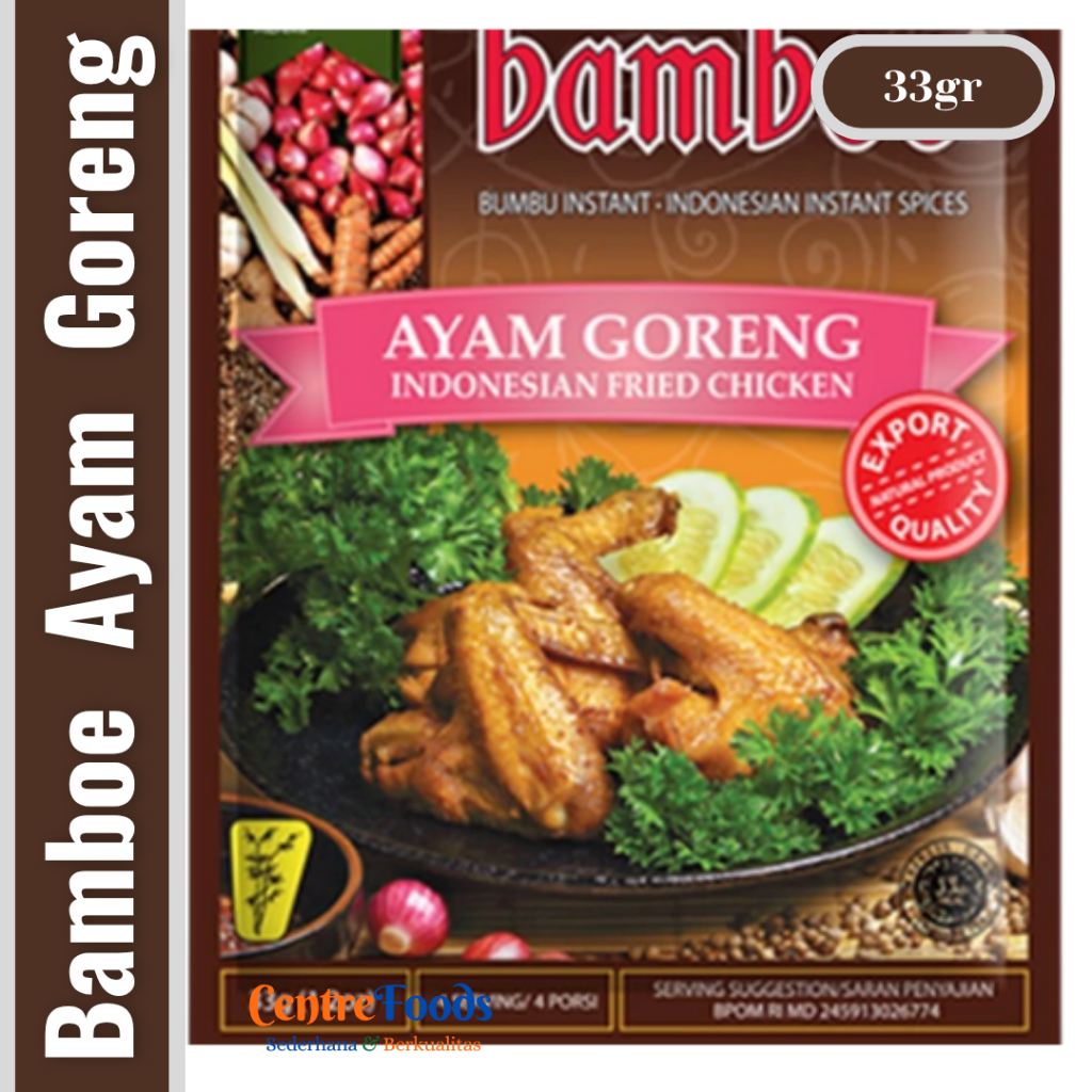 

Bumbu Masak Ayam Bakar - Fried Chicken BAMBOE | 33gr [ Harga Per BKS ]