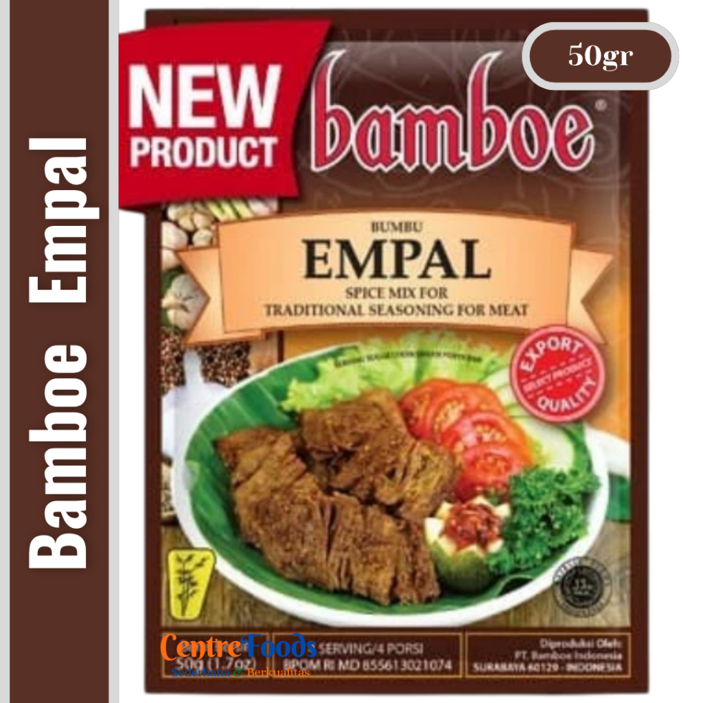 

Bumbu Masak Empal - Meat Spices BAMBOE | 50gr [ Harga Per BKS ]