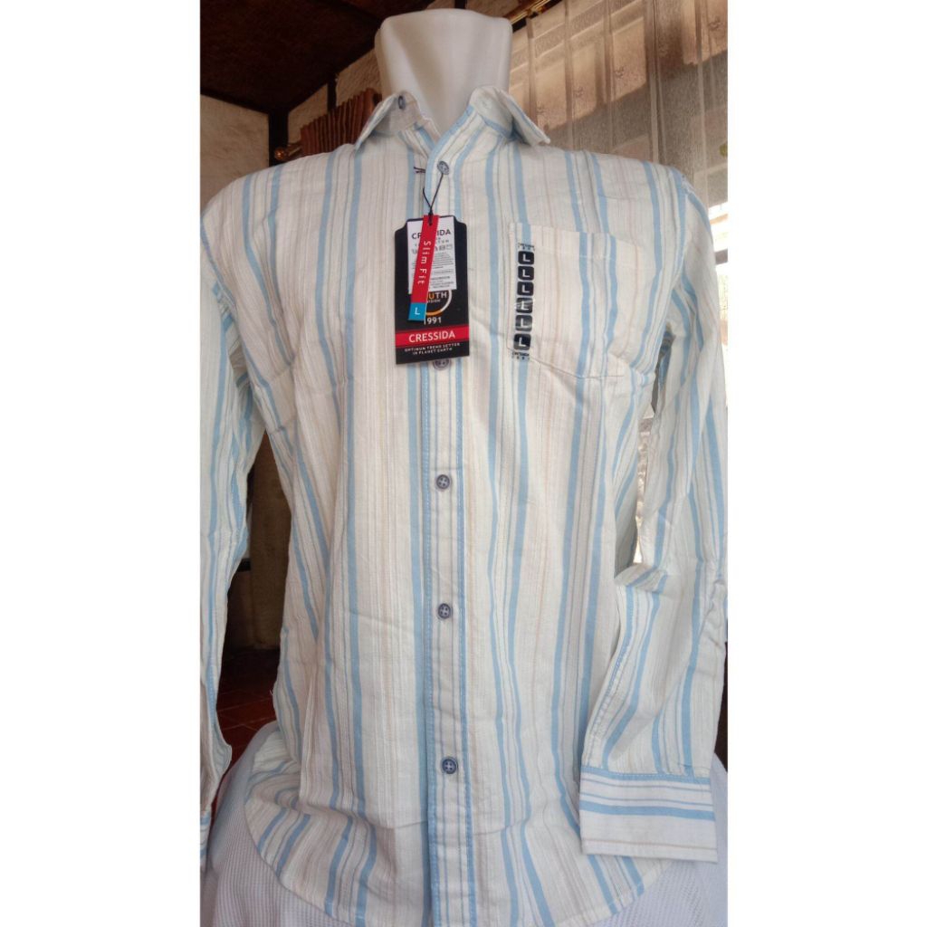Kemeja Cressida Original Pria Slimfit Lengan Panjang New