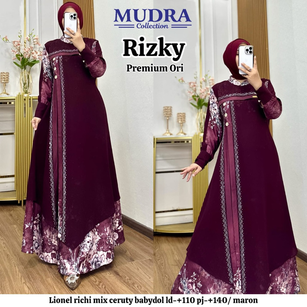 GAMIS DRESS PREMIUM RIZKY ORIGINAL BY MUDRA
