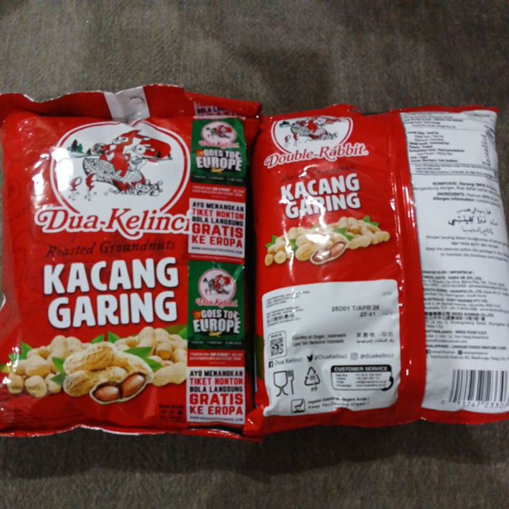 

Kacang Garing 2 Kelinci 180 Gram