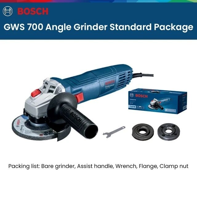 Bosch Mesin Gerinda 4"  GWS 700 Gerinda Tangan 4 Inch Bosch Mesin Gurinda Gerinda Tangan